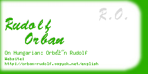 rudolf orban business card